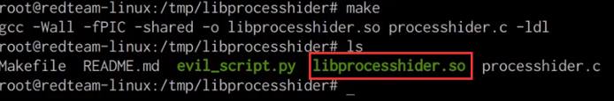 make command output