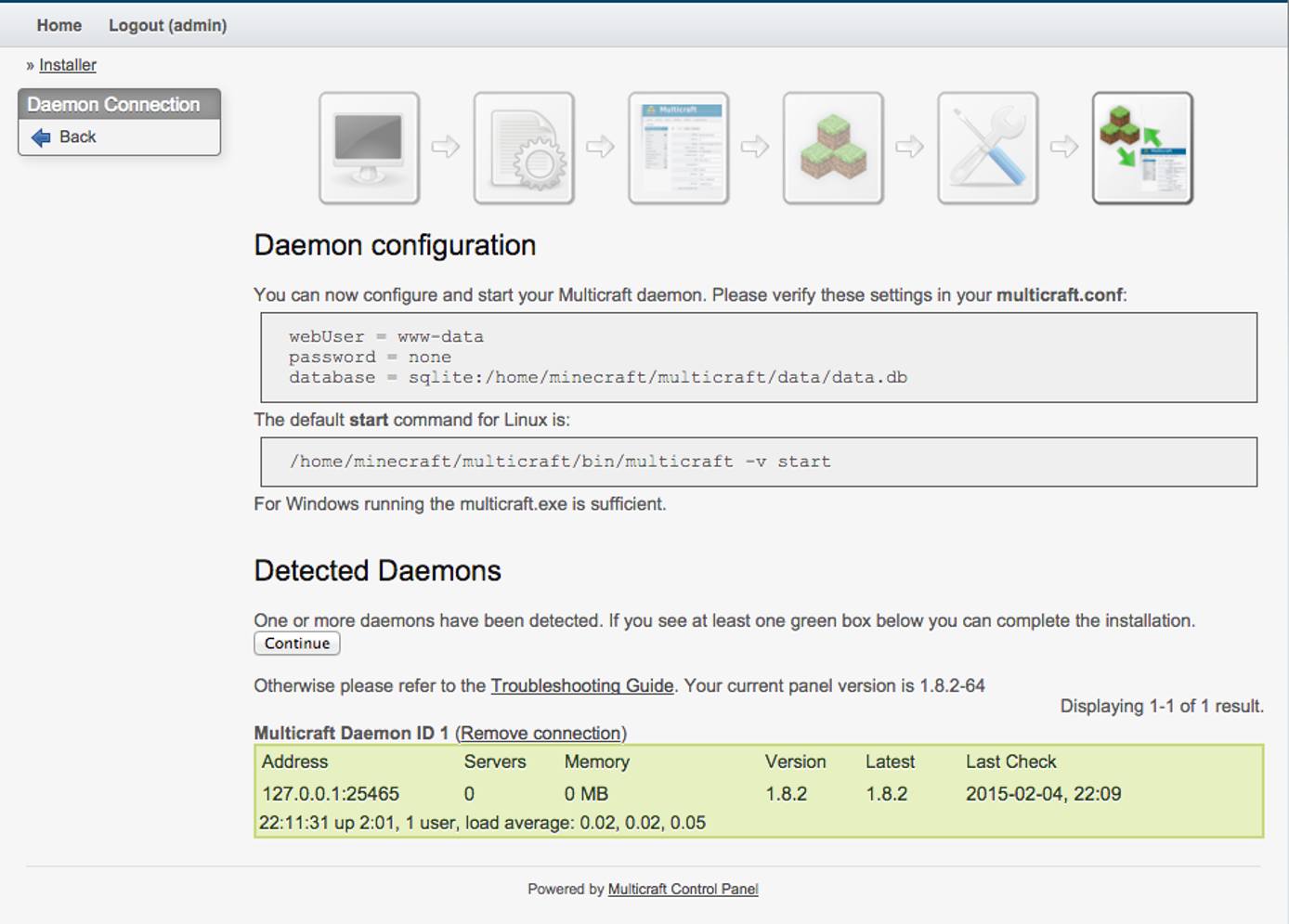 Multicraft Daemon Configuration. Multicraft Daemon Configuration.