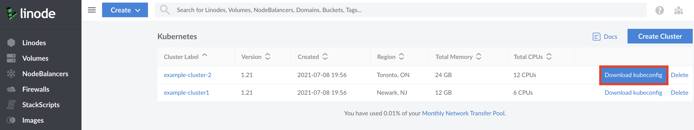 Download your cluster’s kubeconfig